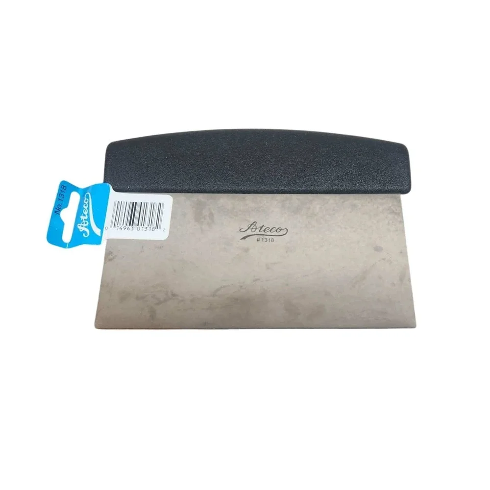 Ateco Dough Scraper 1318‎ Stainless Steel Black Handle Kitchen Tool